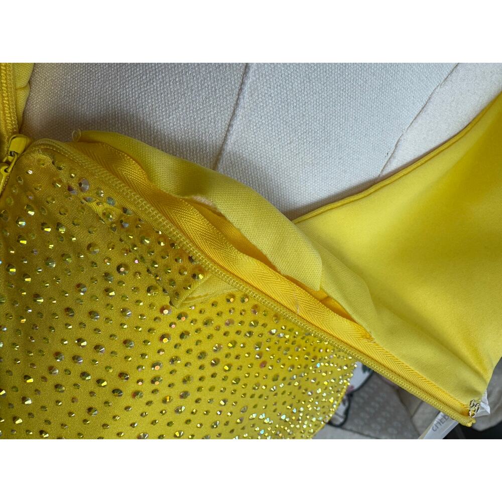 Sherri Hill Golden Hour Crystal One-Shoulder Gown NWT Size 8 | $480 MSRP | TLC - Picture 11 of 15